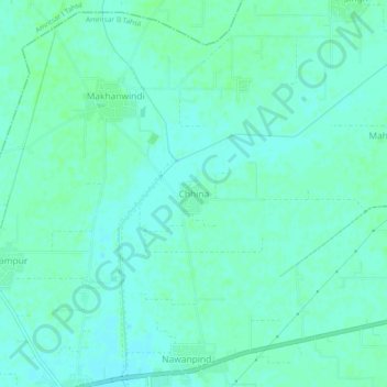 Chhina topographic map, elevation, terrain