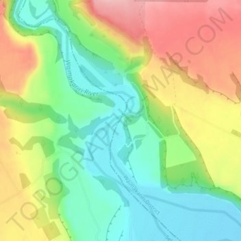 Woodstock Beach topographic map, elevation, terrain