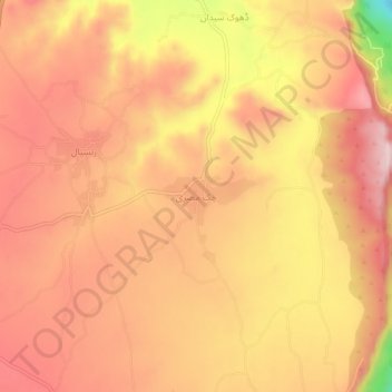 Chak Misri topographic map, elevation, terrain