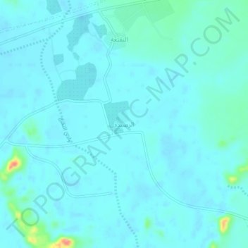 الرصيدة topographic map, elevation, terrain
