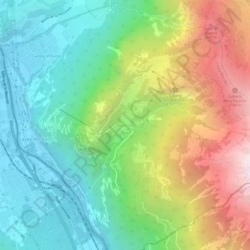 Morcles topographic map, elevation, terrain