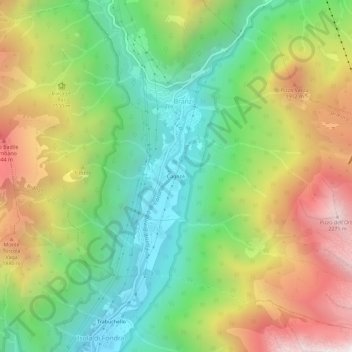 Cagnoli topographic map, elevation, terrain