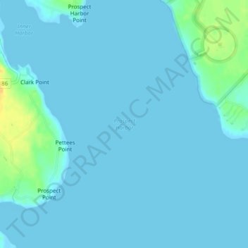 Prospect Harbor topographic map, elevation, terrain