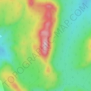 Pinon Peak topographic map, elevation, terrain