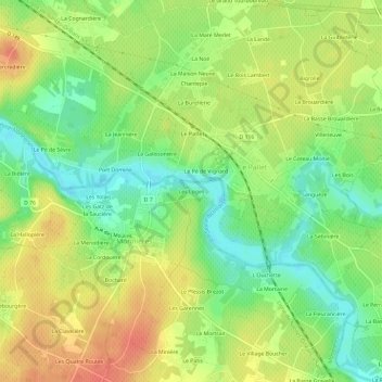 Les Loges topographic map, elevation, terrain