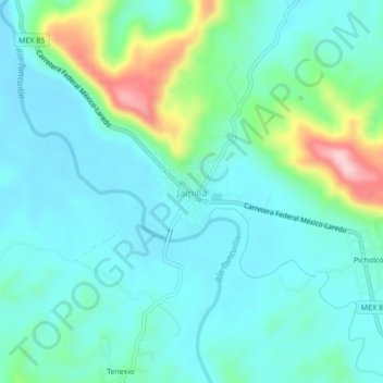 Jalpilla topographic map, elevation, terrain