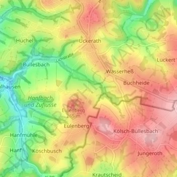 Scheuren topographic map, elevation, terrain