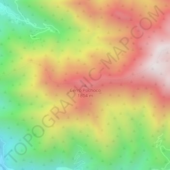 Cerro Pochoco topographic map, elevation, terrain
