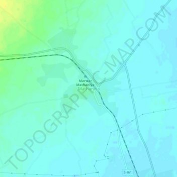 Mathaniya topographic map, elevation, terrain