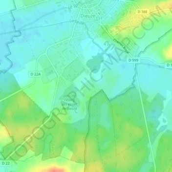Chemin de Gelucourt topographic map, elevation, terrain