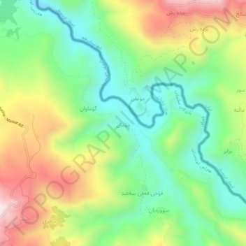 Choman topographic map, elevation, terrain