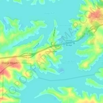Laguna Beach topographic map, elevation, terrain