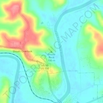 House Rock topographic map, elevation, terrain