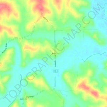 Dissen topographic map, elevation, terrain