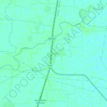 Daniawan topographic map, elevation, terrain