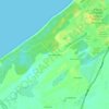 Horcones Playa topographic map, elevation, terrain
