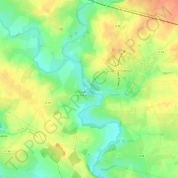 La Hubinière topographic map, elevation, terrain