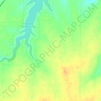 Crawford State Park topographic map, elevation, terrain