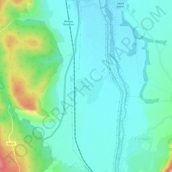 Plopi topographic map, elevation, terrain