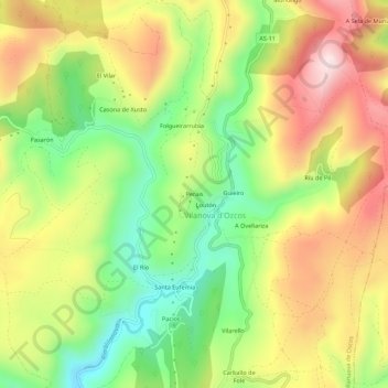 Perais topographic map, elevation, terrain