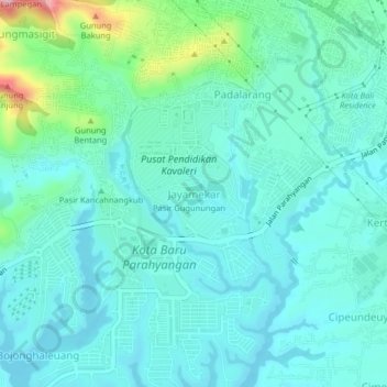 Jayamekar topographic map, elevation, terrain