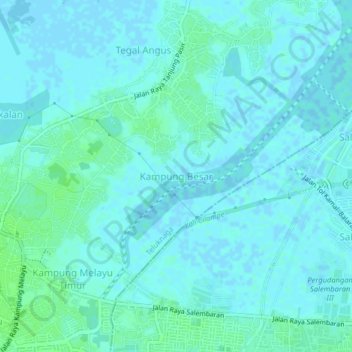 Kampung Besar topographic map, elevation, terrain