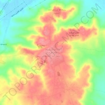 Had Gharbia topographic map, elevation, terrain