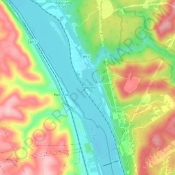 Moscow topographic map, elevation, terrain