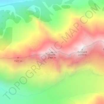 Storm topographic map, elevation, terrain