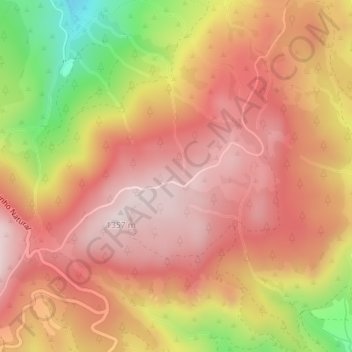 Cabeça do Faraó topographic map, elevation, terrain