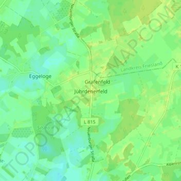 Jührdenerfeld topographic map, elevation, terrain
