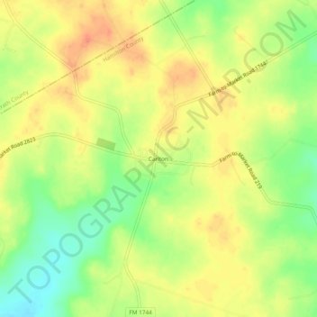 Carlton topographic map, elevation, terrain