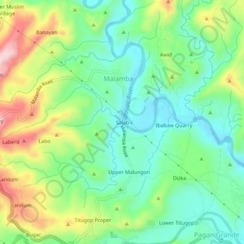 Salab topographic map, elevation, terrain