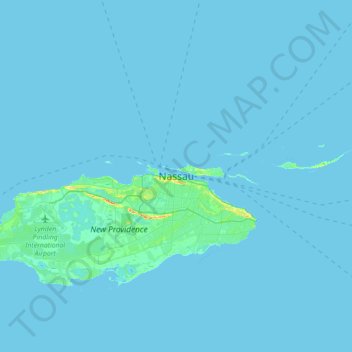 Nassau topographic map, elevation, terrain