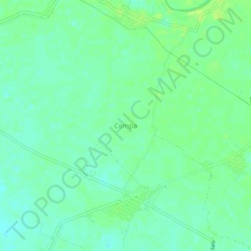 Cempa topographic map, elevation, terrain