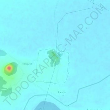 Jaugada topographic map, elevation, terrain