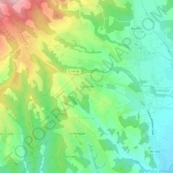 Can Farell topographic map, elevation, terrain