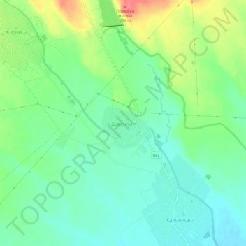 Duvanlii topographic map, elevation, terrain