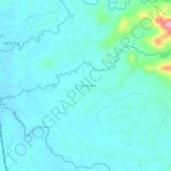 Sibariwan topographic map, elevation, terrain