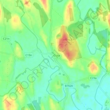 Templand topographic map, elevation, terrain