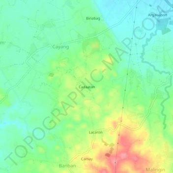 Cadaatan topographic map, elevation, terrain