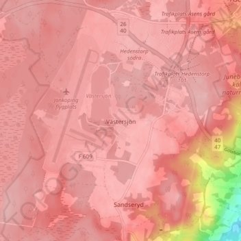 Västersjön topographic map, elevation, terrain