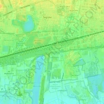 Tregarezzo topographic map, elevation, terrain