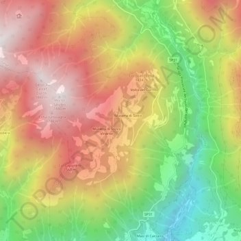 Musiera topographic map, elevation, terrain