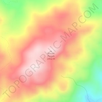 Mount Pisgah topographic map, elevation, terrain