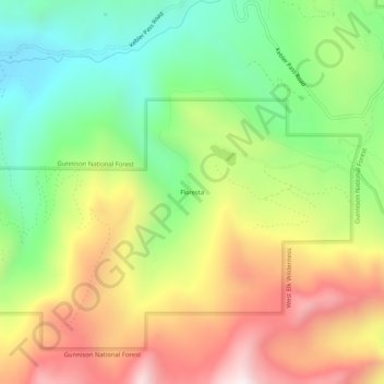Floresta topographic map, elevation, terrain