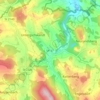 Wies topographic map, elevation, terrain