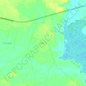 Kidimu topographic map, elevation, terrain