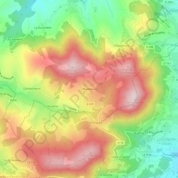 Remillieux topographic map, elevation, terrain