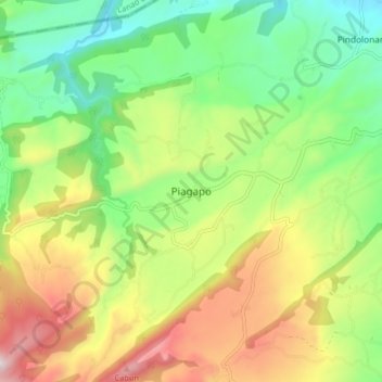 Piagapo topographic map, elevation, terrain